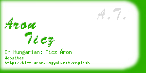 aron ticz business card